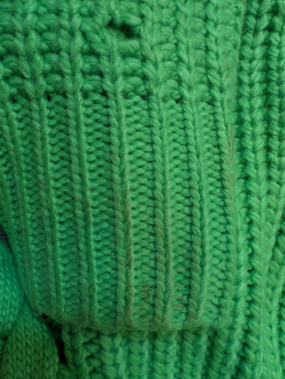 FARM Rio Charlie Oversized Chunky Knit Acrylic Lime Green Cardigan Size Medium - Picture 10 of 10